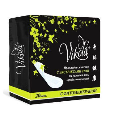 Прокладки "С экстрактами трав" на каждый день, 20 шт. (Викола)